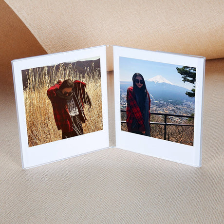 CAIUL V Model Clear Acrylic Photo Frame for Fujifilm Instax Square SQ10 Instant Film, 3pcs