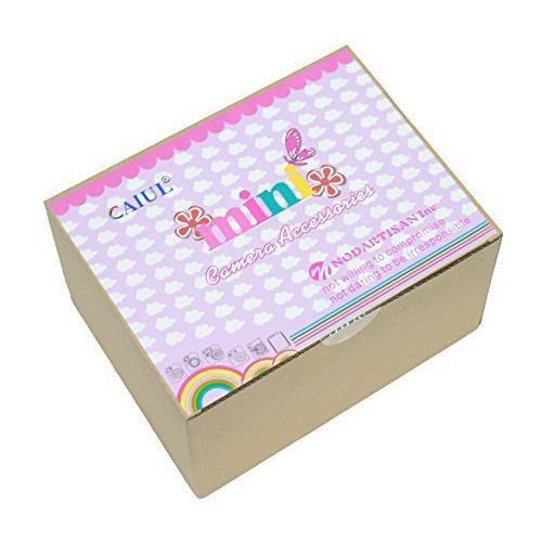 CAIUL Travel Carrying Camera Case Bag for Fujinfilm Mini 8 50s 90 7s 25/ Polaroid PIC300P/ Polaroid Z2300(PU Leather), Red Brown