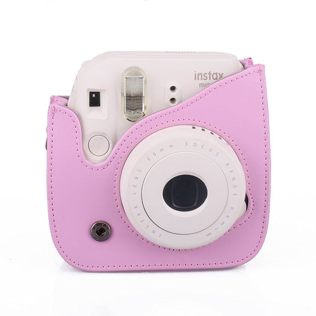 CAIUL Vintage PU Leather fuji mini case for Fujifilm Instax Mini 11/9/8 Case bag Pink