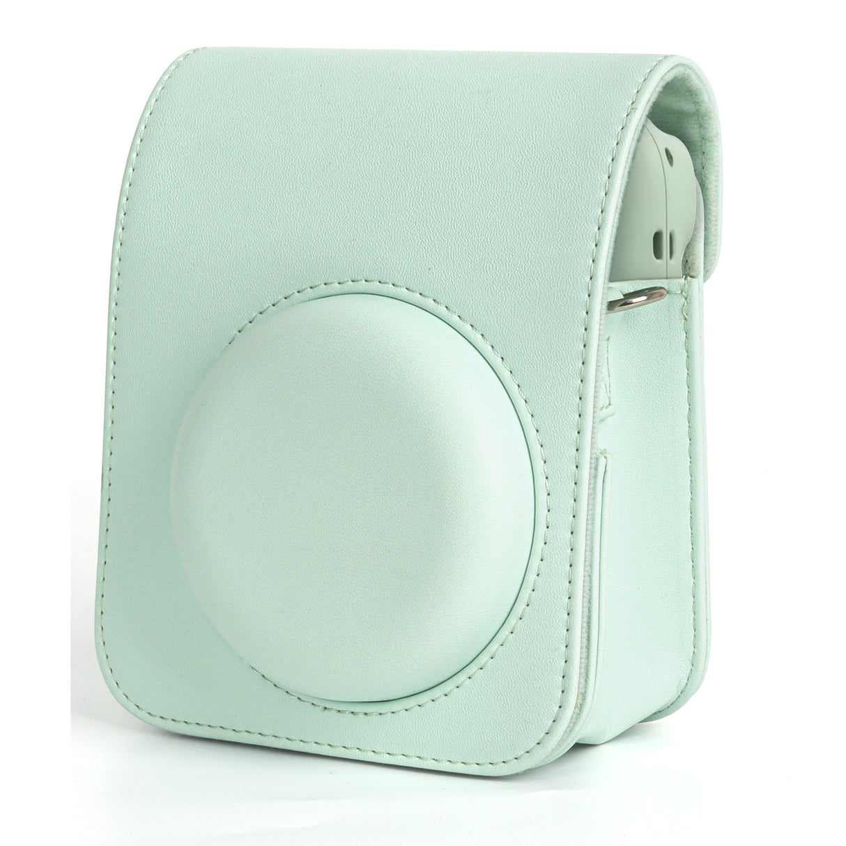 Zikkon Instax Mini 12 Protective Camera Case PU Leather Carrying Bag (Mint Green)