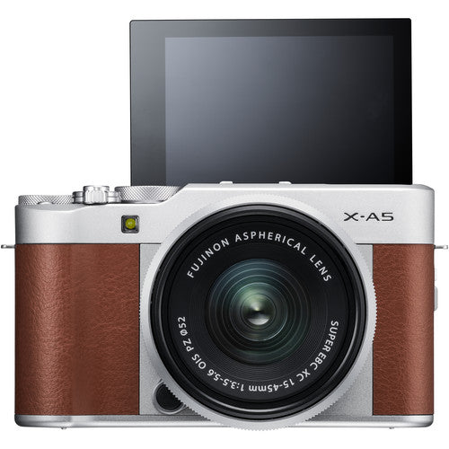 FUJIFILM X-A5 Mirrorless Digital Camera with 15-45mm Lens Brown