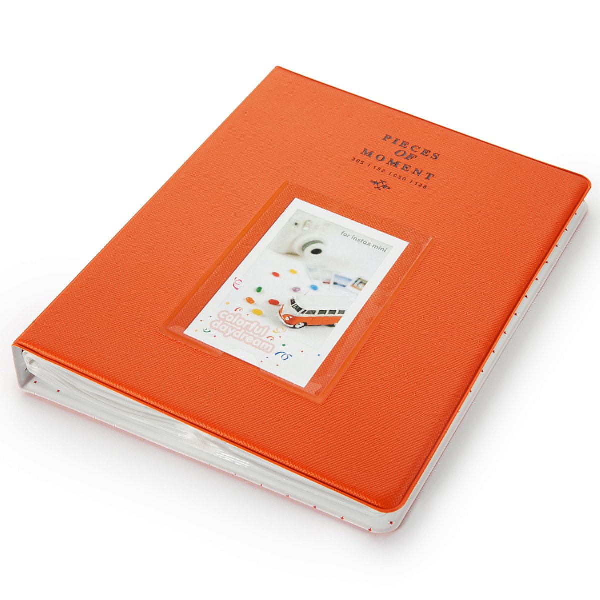 Zenko 128 Pockets Album for Instax Mini 7s 8 8+ 9 25 26 50s 70 90 Film, Polaroid PIC300 Z2300 Film (Orange)