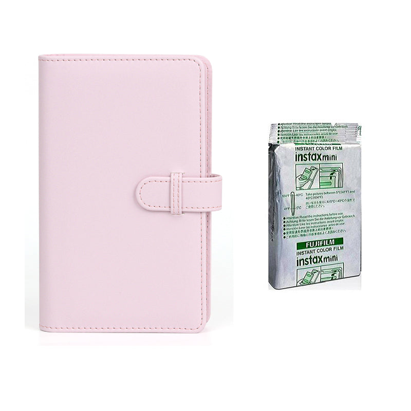 Fujifilm Instax Mini 10X1 Instant Film With 108-Sheets Album For Mini Film (3 inch) Blossom Pink