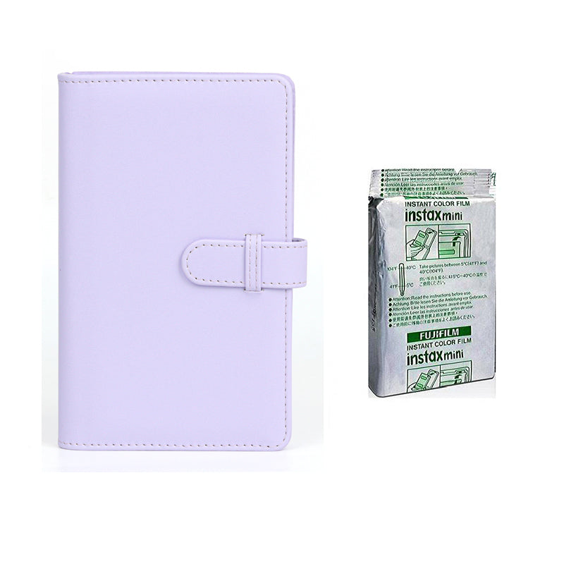 Fujifilm Instax Mini 10X1 Instant Film With 108-Sheets Album For Mini Film (3 inch) Lilac Purple