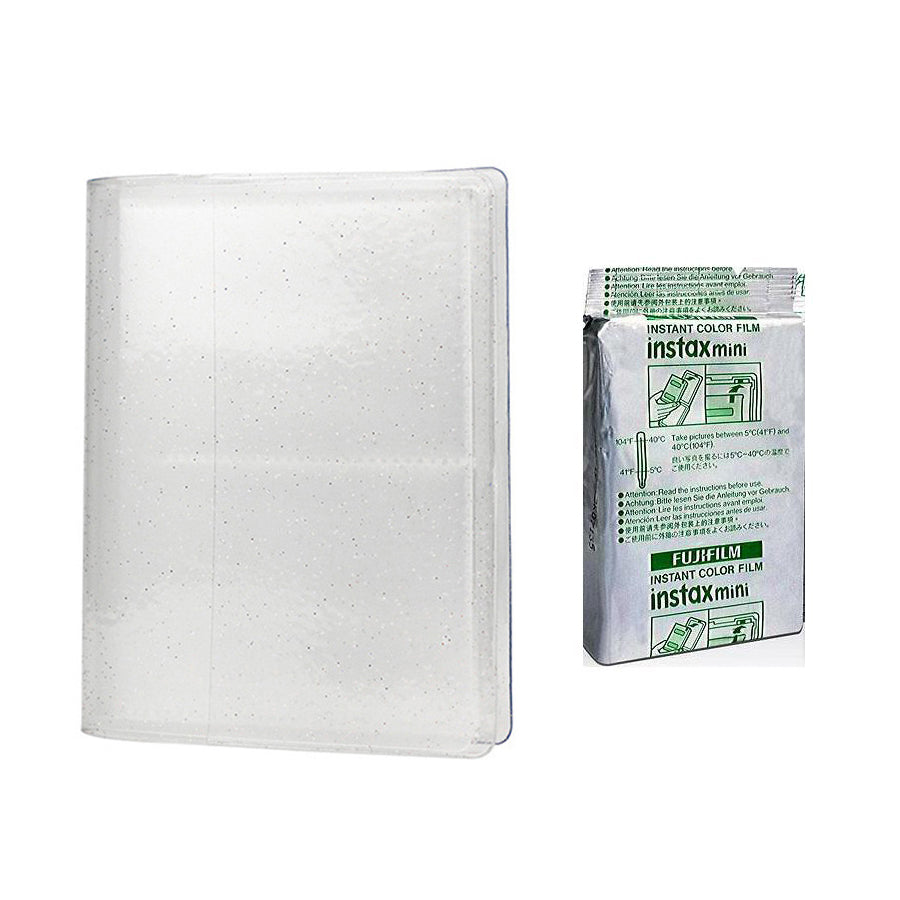 Fujifilm Instax Mini 10X1 candy pop Instant Film with 64-Sheets Album For Mini Film 3 inch lce white