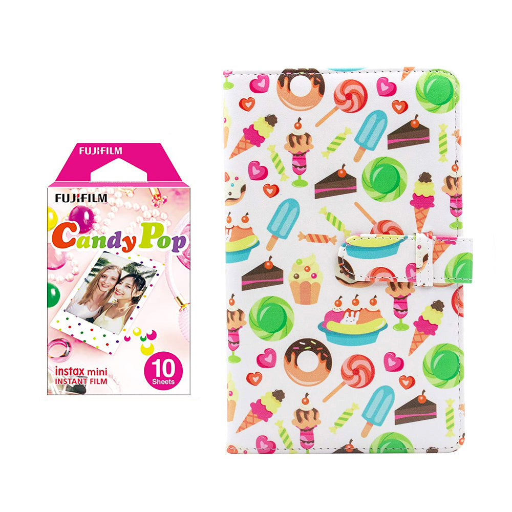 Fujifilm Instax Mini 10X1 candy pop Instant Film with 96-sheet Album for mini film Dessert