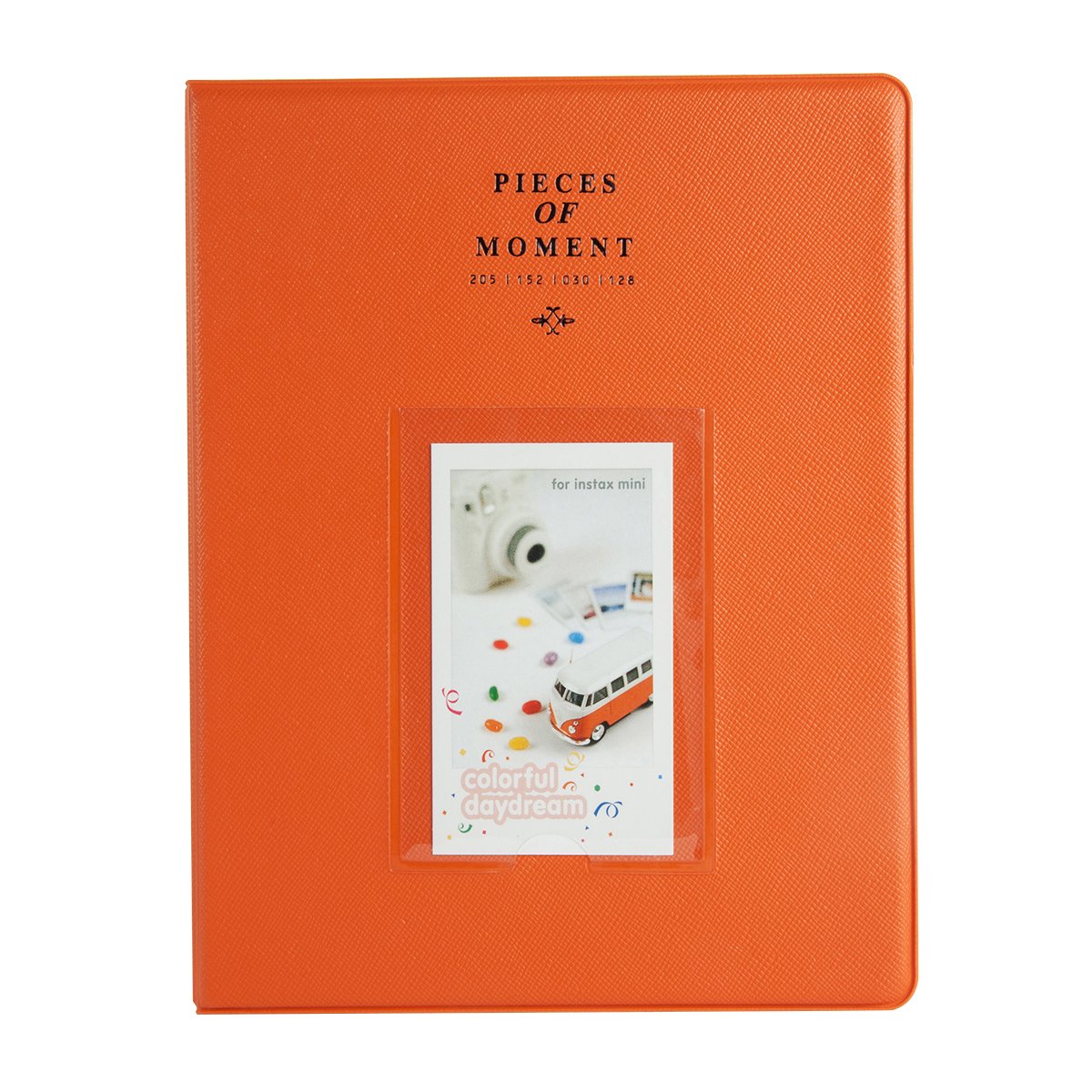 CAIUL 128 Pockets  Album for  Instax Mini 7s 8 8+ 9 25 26 50s 70 90 Film, Polaroid PIC300 Z2300 Film (Orange)