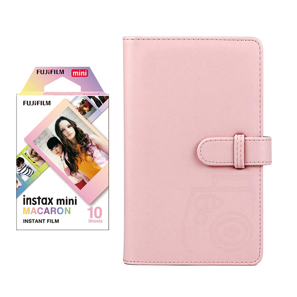 Fujifilm Instax Mini 10X1 macaron Instant Film with 96-sheet Album for mini film Blush pink