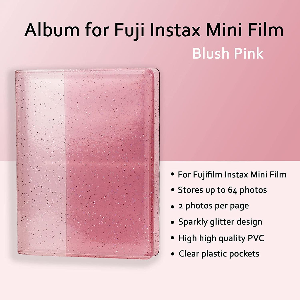 ZENKO 64-Sheets Album For Mini Film (3 inch) (blush pink)