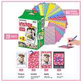 FUJIFILM Instax Mini Film 20 Shots with 60 Sticker Instant Film Roll  (Yes 800 ISO Pack of 2)