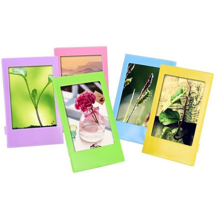 ZENKO 5 in 1 Plastic Photo frame for Mini film (Pink/blue/purple/green/yellow)