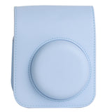 Zikkon Instax Mini 12 Protective Camera Case PU Leather Carrying Bag (Pastel Blue)