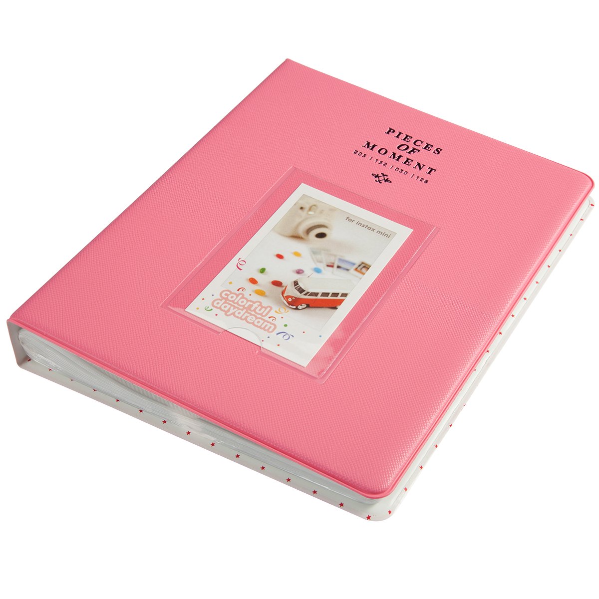 CAIUL 128 Pockets Album for Instax Mini 7s 8 8+ 9 25 26 50s 70 90 Film, Polaroid PIC300 Z2300 Film (Flamingo Pink)