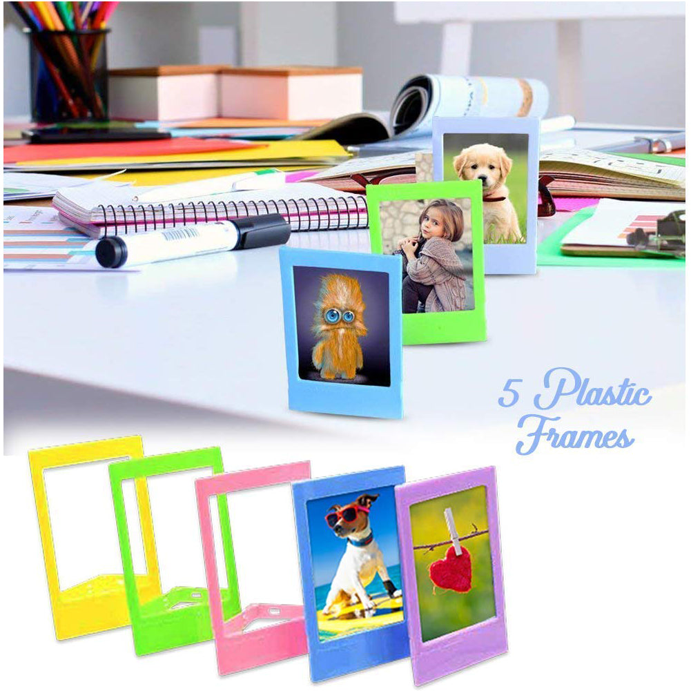 ZENKO 5 in 1 Plastic Photo frame for Mini film (Pink/blue/purple/green/yellow)