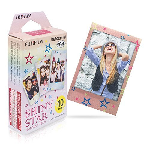 Fujifilm Instax Mini Shiny Star Film With Rabbit Design Hanging Paper Photo Frame - 10 Exposures