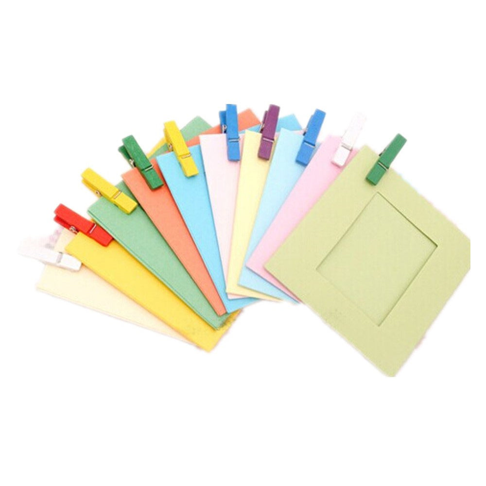 Fujifilm Instax Mini Shiny Star Film With Simple Hanging Paper Photo Frame - 10 Exposures