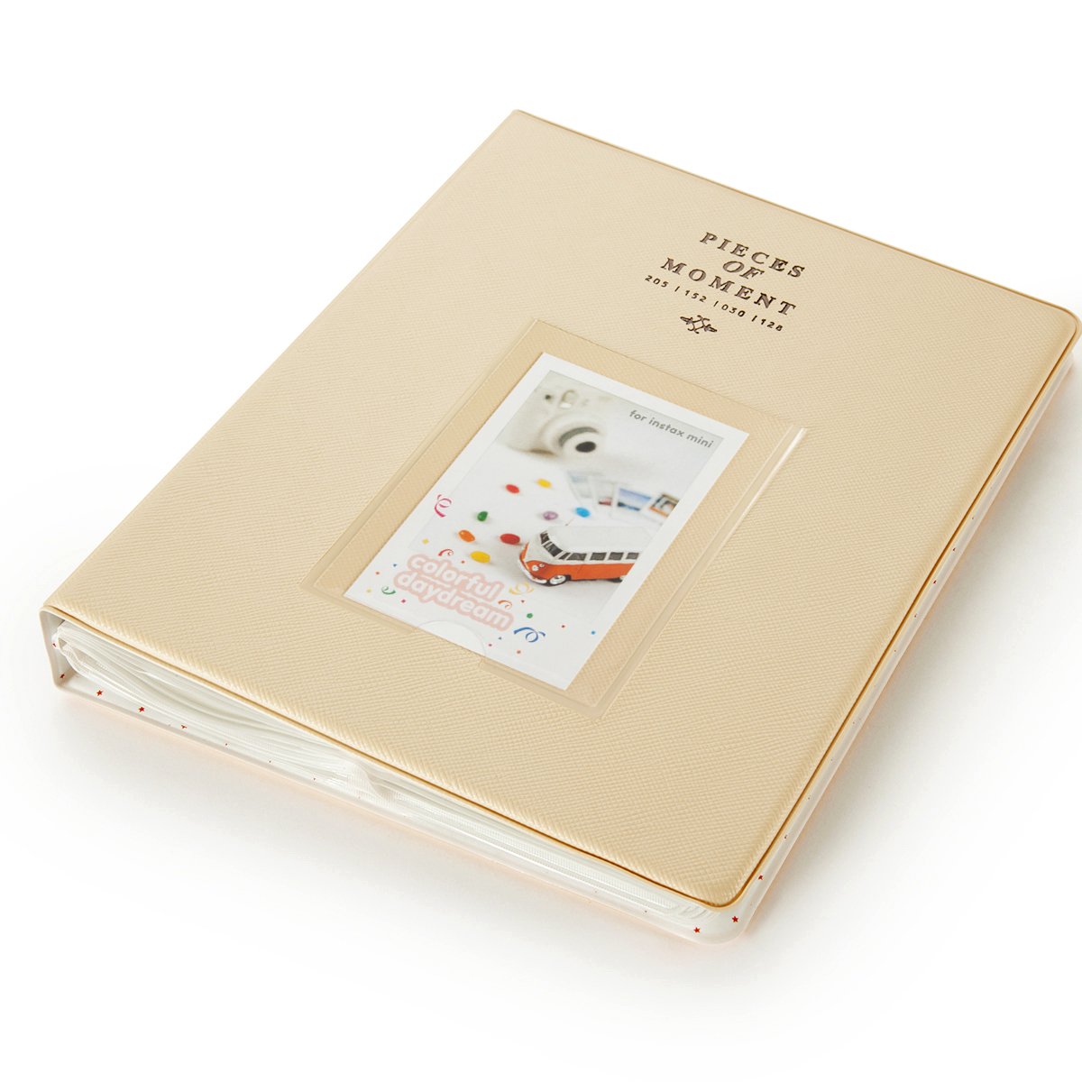 CAIUL 128 Pockets Album for Instax Mini 7s 8 8+ 9 25 26 50s 70 90 Film, Polaroid PIC300 Z2300 Film (Beige)