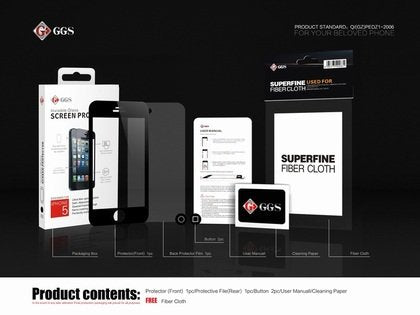 GGS 0.5mm SelfAdhesive Optical Glass LCD Screen Protector for APPLE IPHONE 5 Black