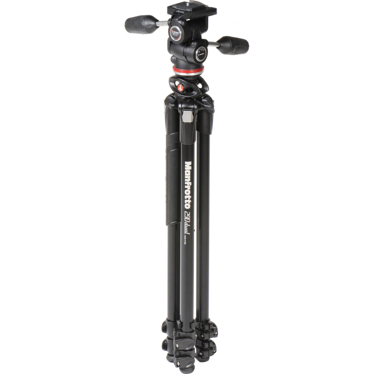 Manfrotto MK290DUA3-3WUS 290 Dual Aluminum Tripod with 3-Way Pan/Tilt Head