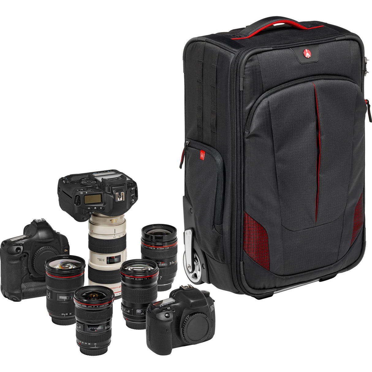 Manfrotto Pro Light Reloader-55 Camera Roller Bag for DSLR/Camcorder (Black)