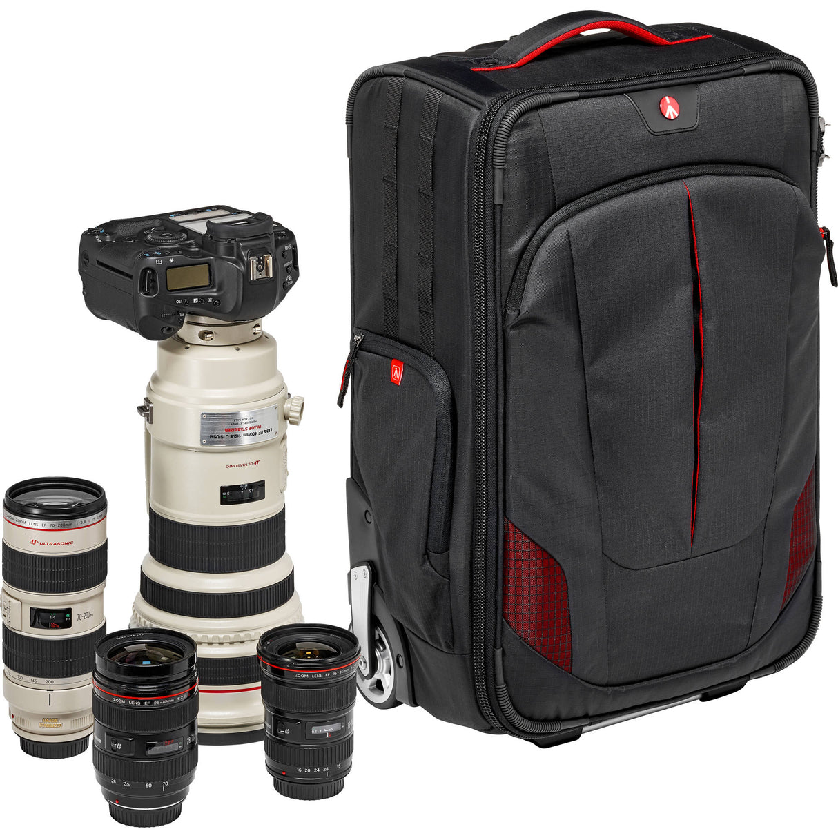 Manfrotto Pro Light Reloader-55 Camera Roller Bag for DSLR/Camcorder (Black)