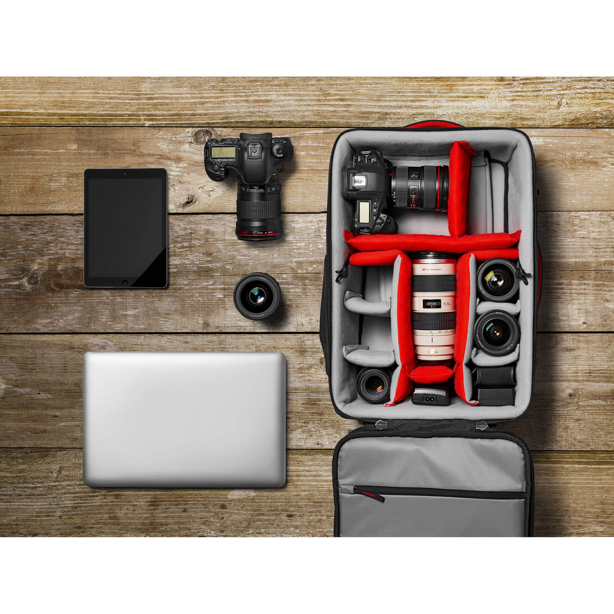 Manfrotto Pro Light Reloader-55 Camera Roller Bag for DSLR/Camcorder (Black)