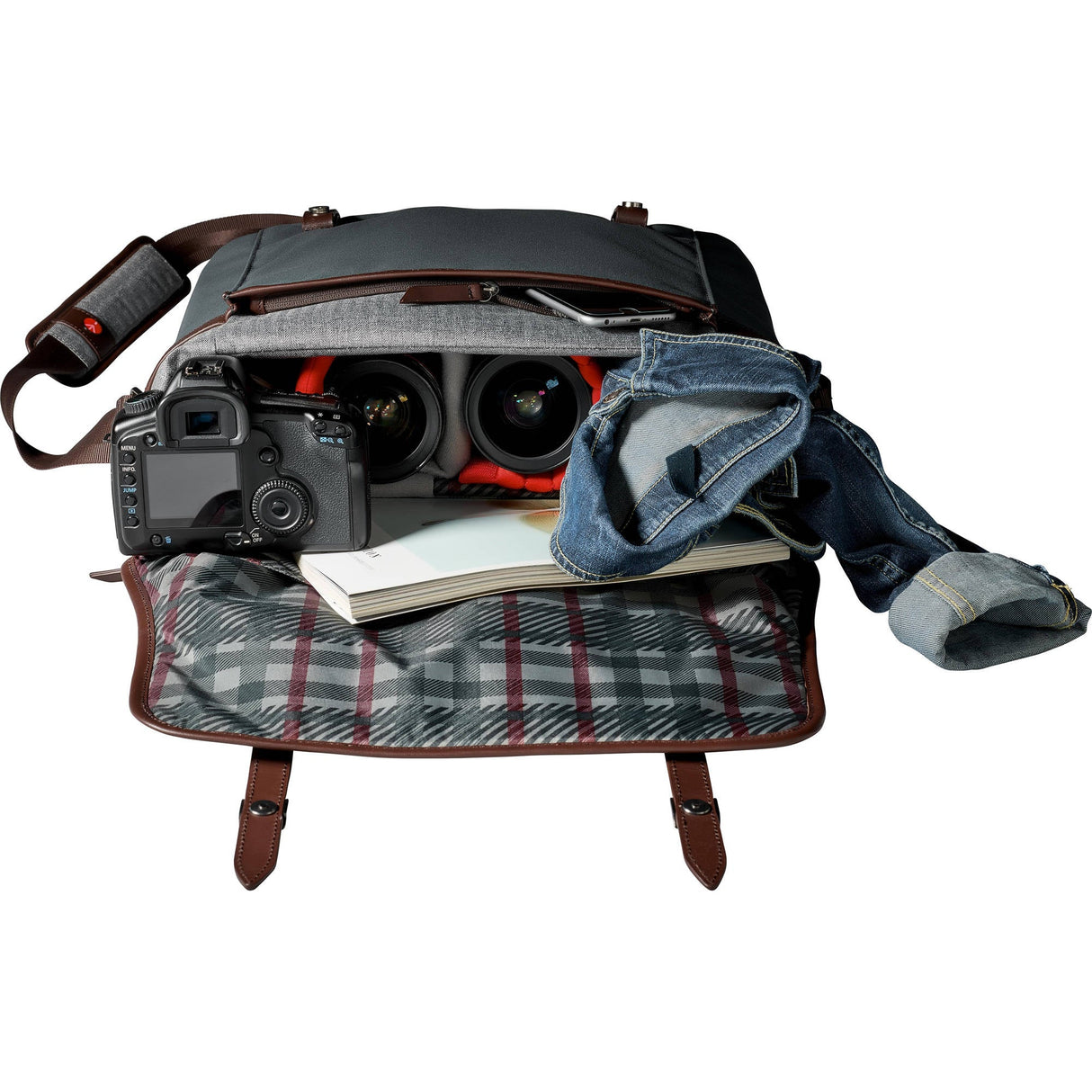Manfrotto Windsor Camera Messenger Bag (Medium, Gray)
