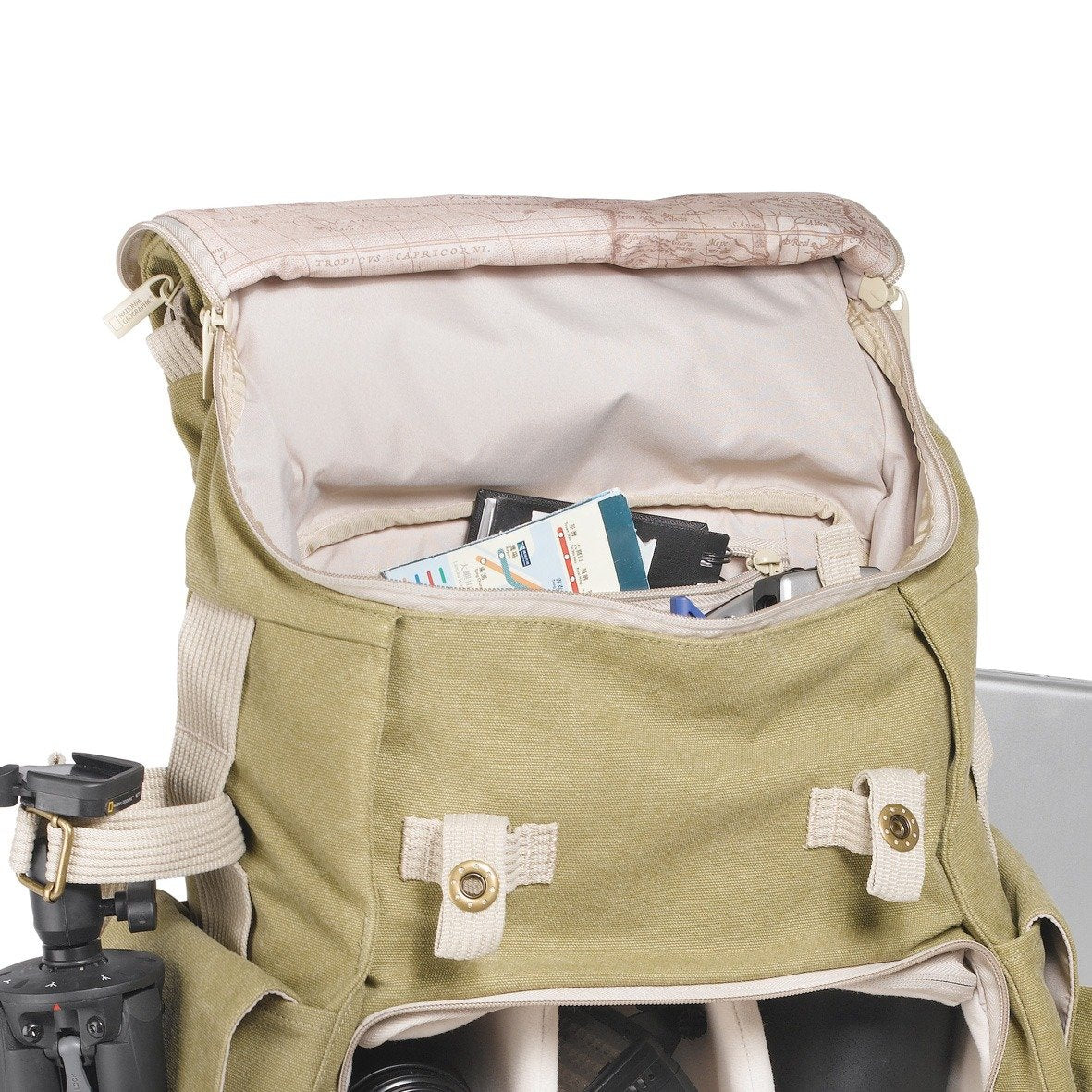 National Geographic NG 5738 Large Backpack for Personal Gear 2-3 DSLRs Accessories Laptop (Khaki)