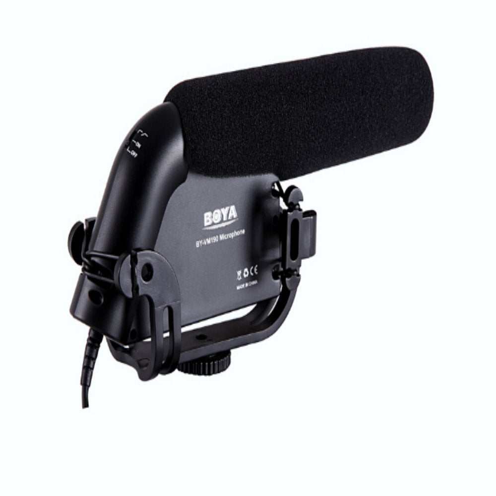 Boya BY-VM190 Shotgun Microphone with Windshield for Canon Nikon DSLR Camera