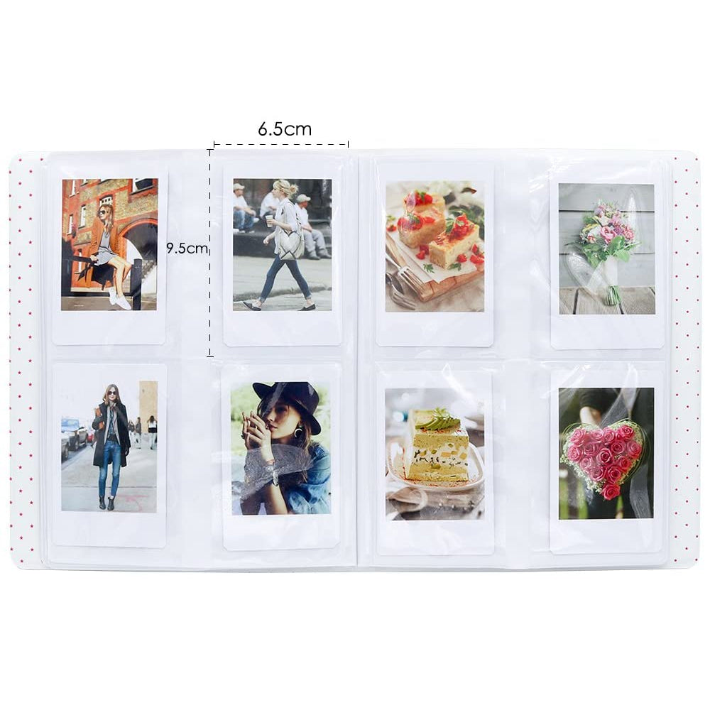 Zenko 128 Pockets album for Instax Mini 9 8 25 50s 70 90 Film (Flamingo pink) Album