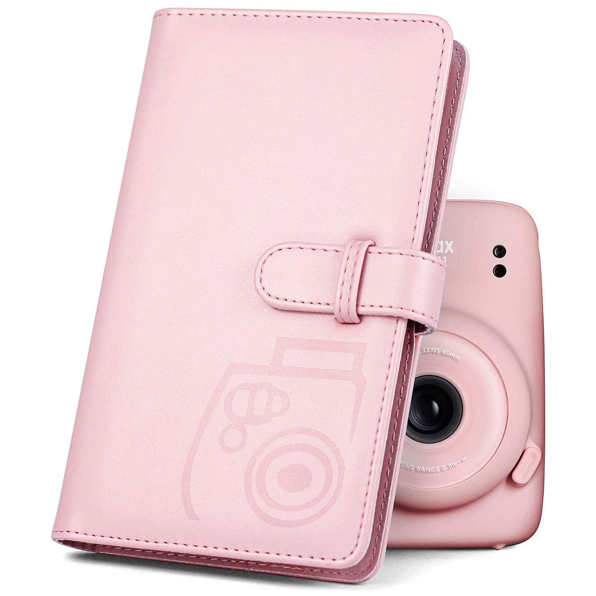 ZENKO 96-Sheets Album For Mini 11 9 7 8 25 50 90 40Film (3 inch) Blush pink