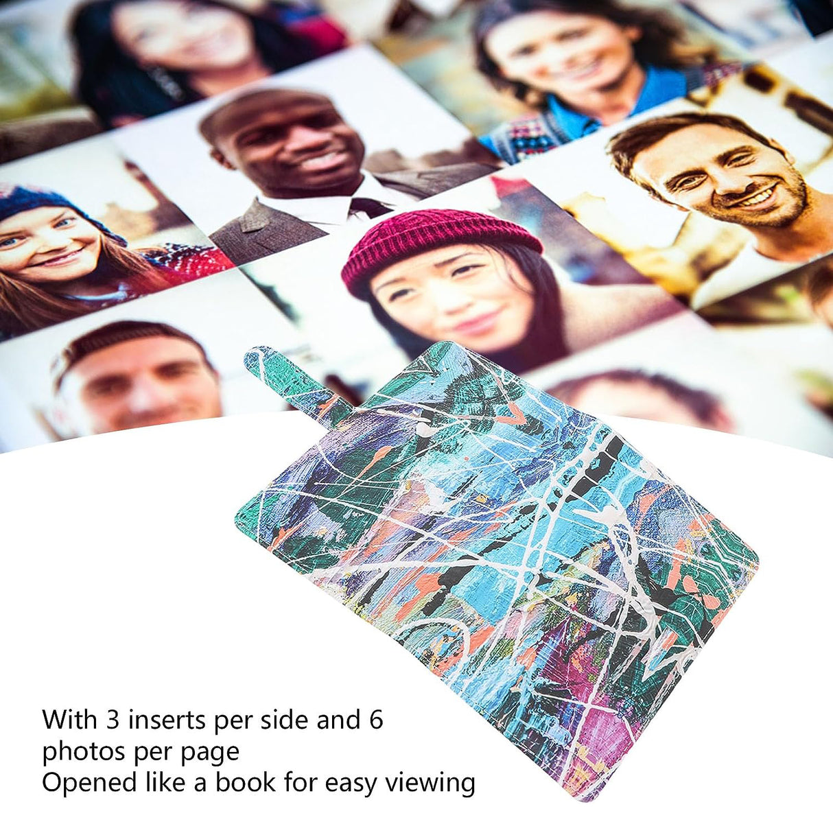 Zikkon 108-Sheets Album For Fujifilm Instax Mini Film (3 inch) Colorful graffiti