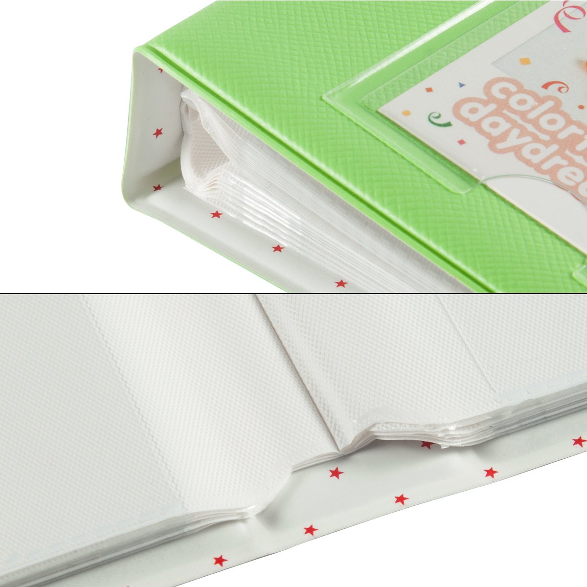 ZENKO INSTAX MINI 64 TIME PHOTO ALBUM LIME GREEN