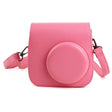 ZENKO Mini Camera Case for Instax Mini 9 8 8+ Instant Film Camera Premium PU Leather with Shoulder Strap Flamingo Pink