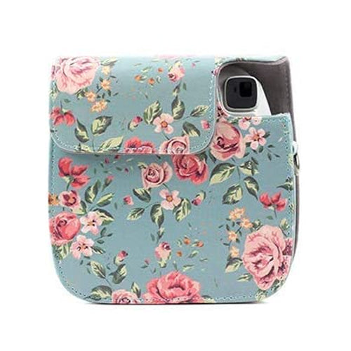 ZENKO Mini Camera Case for Instax Mini 11 9 8 8+ Instant Film Camera Premium PU Leather with Shoulder Strap Rose Blue