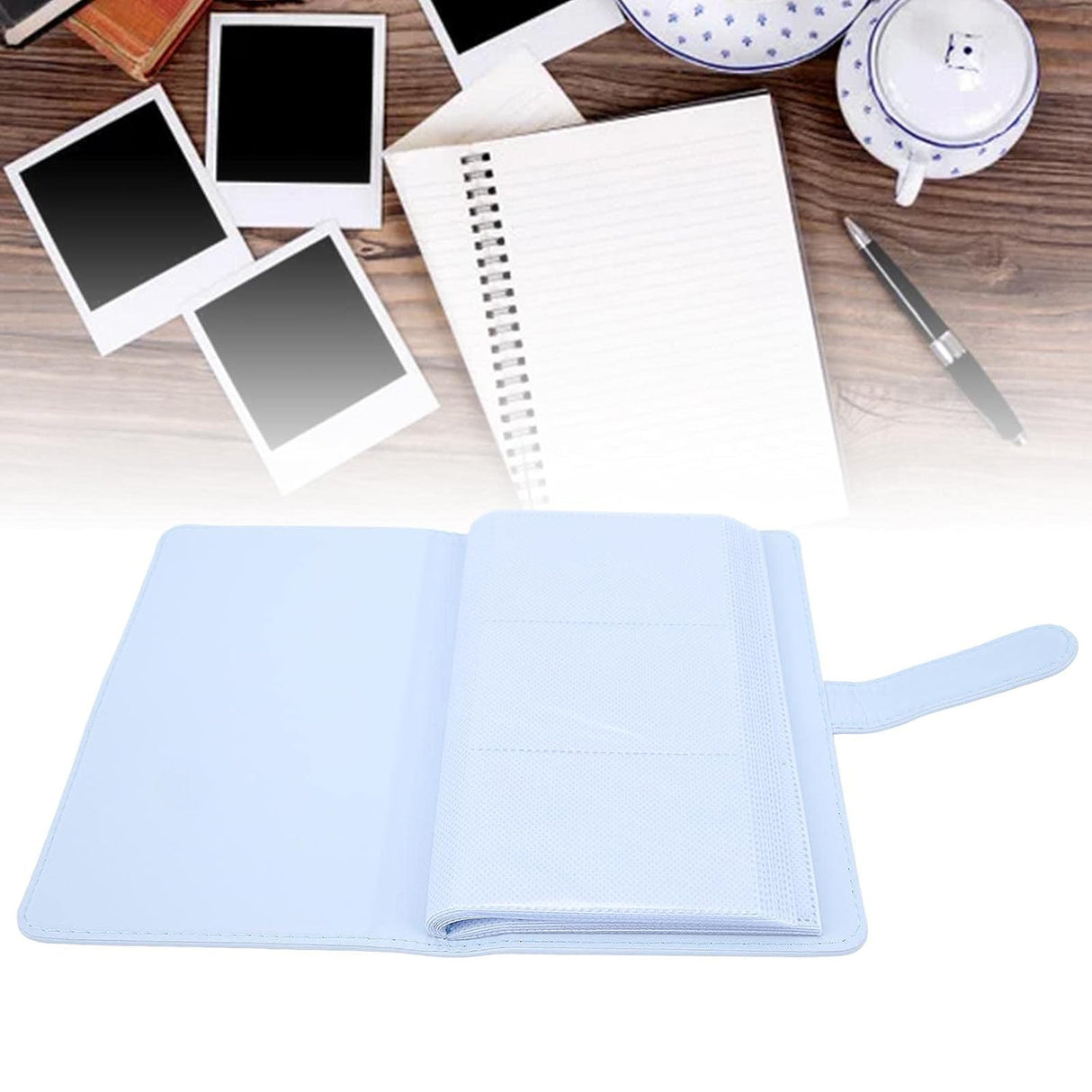 Zikkon Instax Mini Compatible 108 sheet Album for Fujifilm Instax Mini Film Pastel Blue