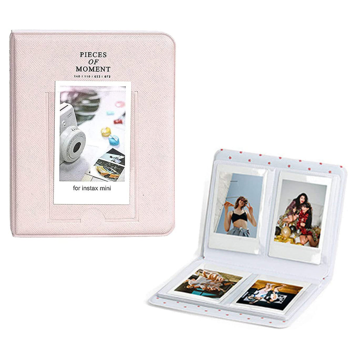 Zikkon Compatible 64 sheet Album for Fujifilm Instax Mini Film (3 inch) Blossom Pink