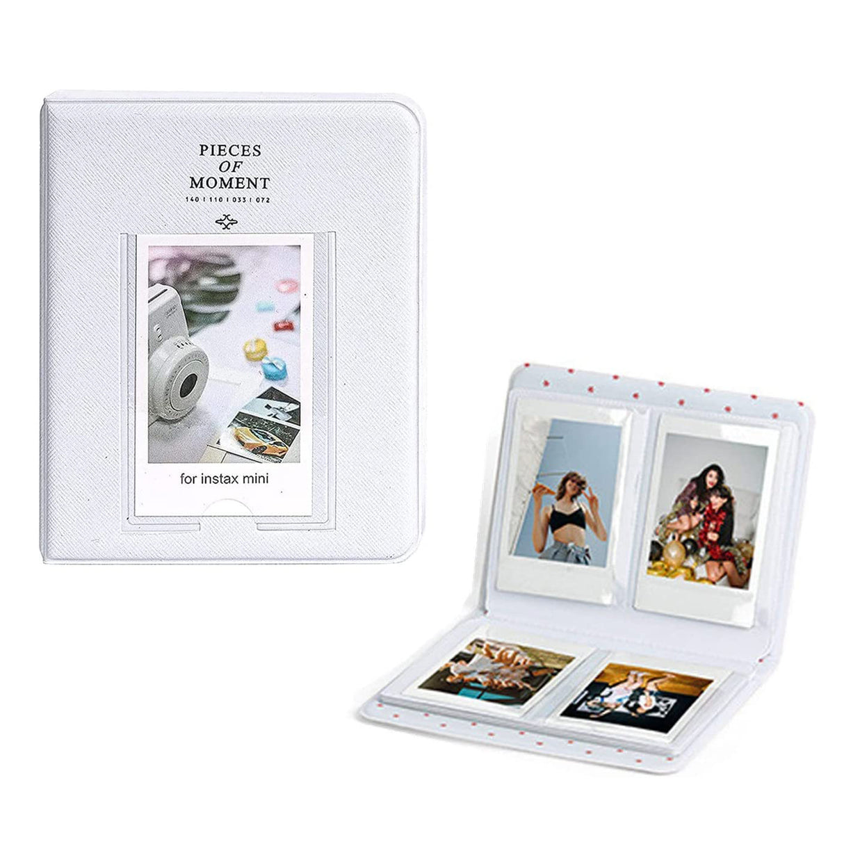 Zikkon Compatible 64 sheet Album for Fujifilm Instax Mini Film (3 inch) Clay White
