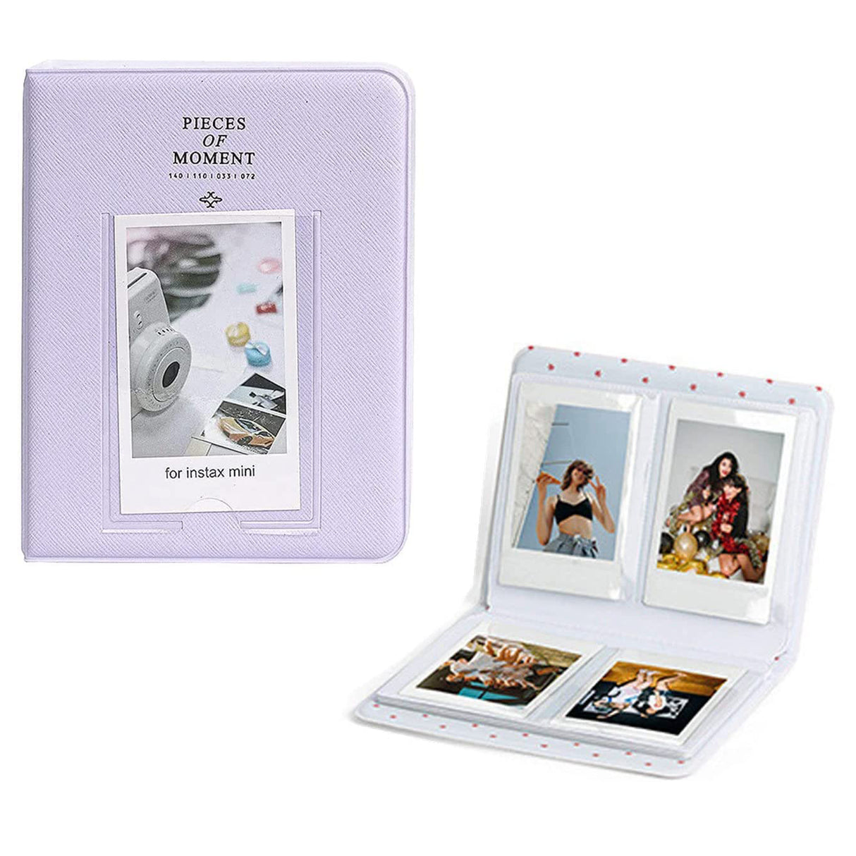 Zikkon Compatible 64 sheet Album for Fujifilm Instax Mini Film (3 inch) Lilac Purple