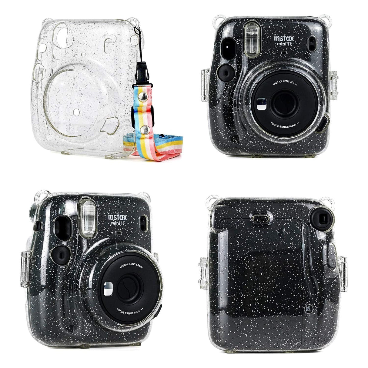 Zenko Compatible Mini 11 Camera Case Bag for Fujifilm Instax Mini 11 8 8+ 9 Camera (Clear Glister)