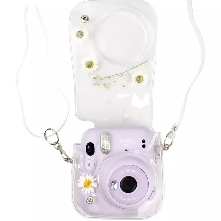 Zenko Compatible Mini 11 Camera Case Bag for Fujifilm Instax Mini 11 8 8+ 9 Camera White Daisy