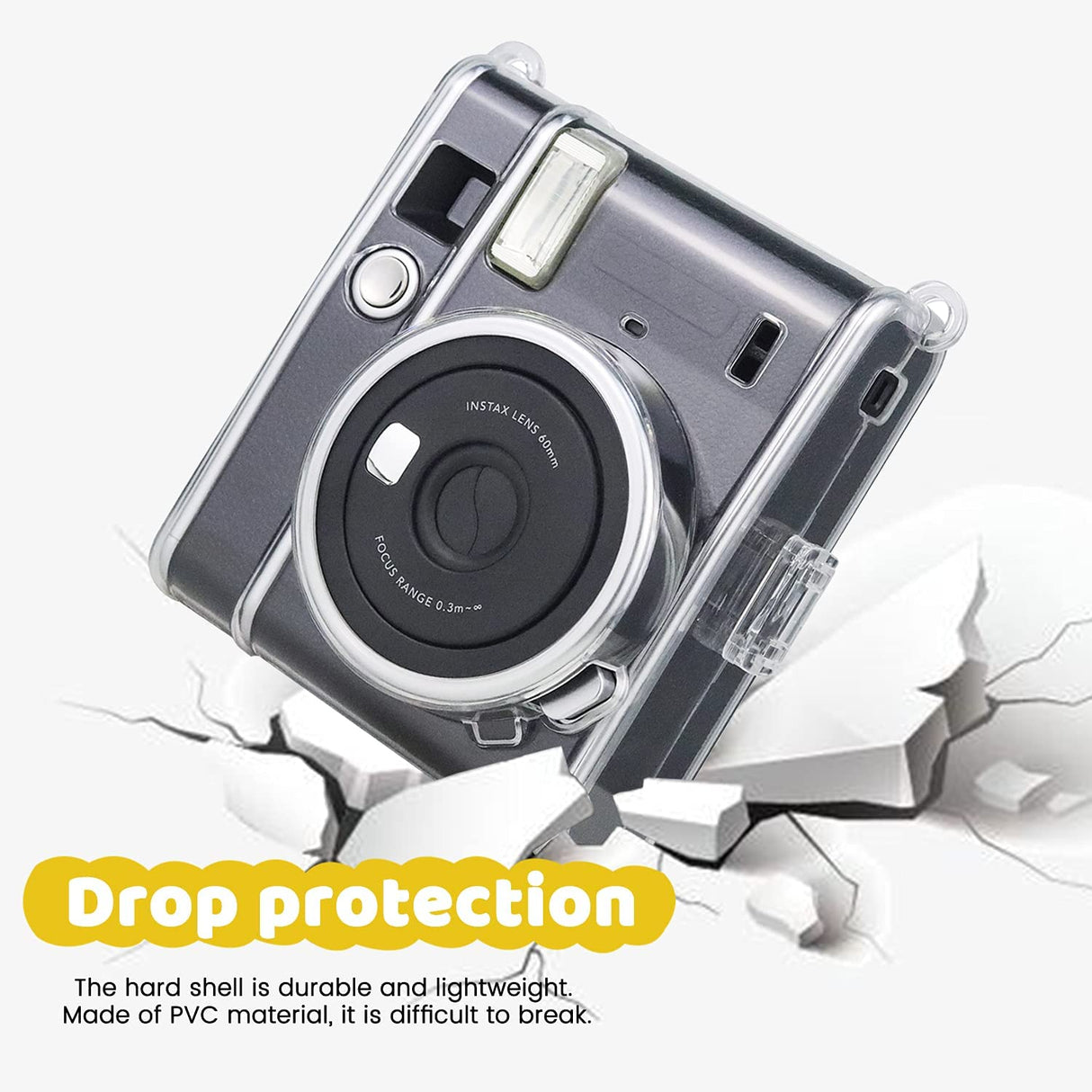 Zenko Compatible Mini 40 Camera Case Bag for Fujifilm Instax Mini 40 Camera (Clear)