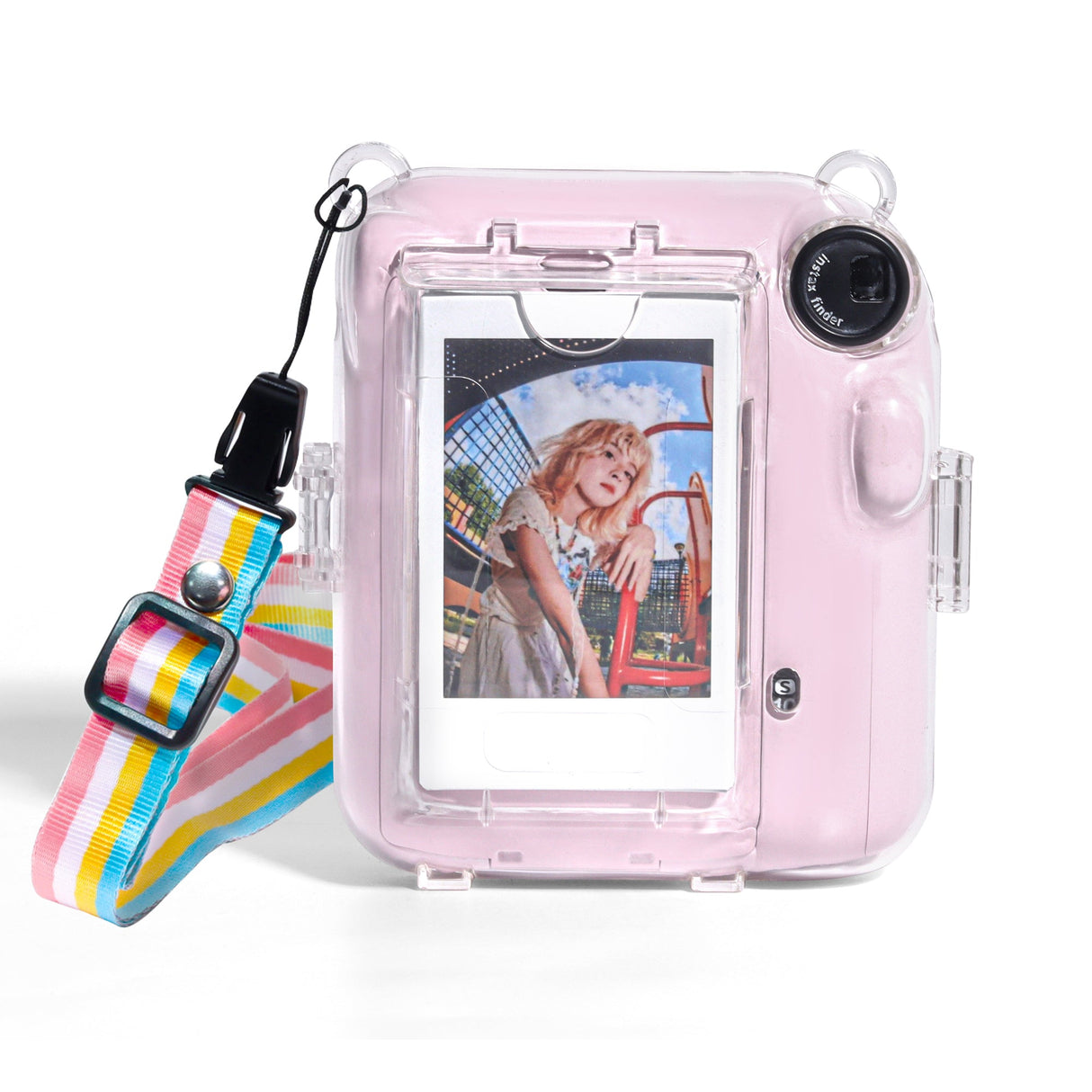 ZIKKON Instax Mini 12 Crystal case with Crystal strap