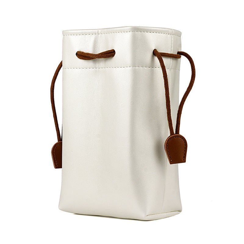 Zenko Instax Universal Vintage PU Leather Bundle Pocket Case Bag for Polaroid Mini Camera (Pearl White)