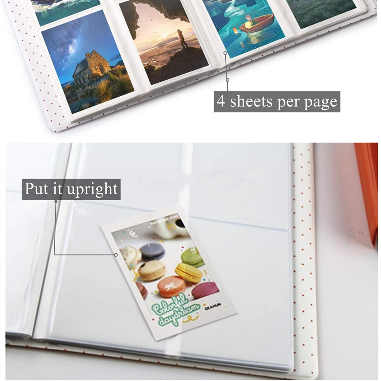 Zikkon Compatible 128 sheet Album for Fujifilm Instax Mini Film (3 inch) Black