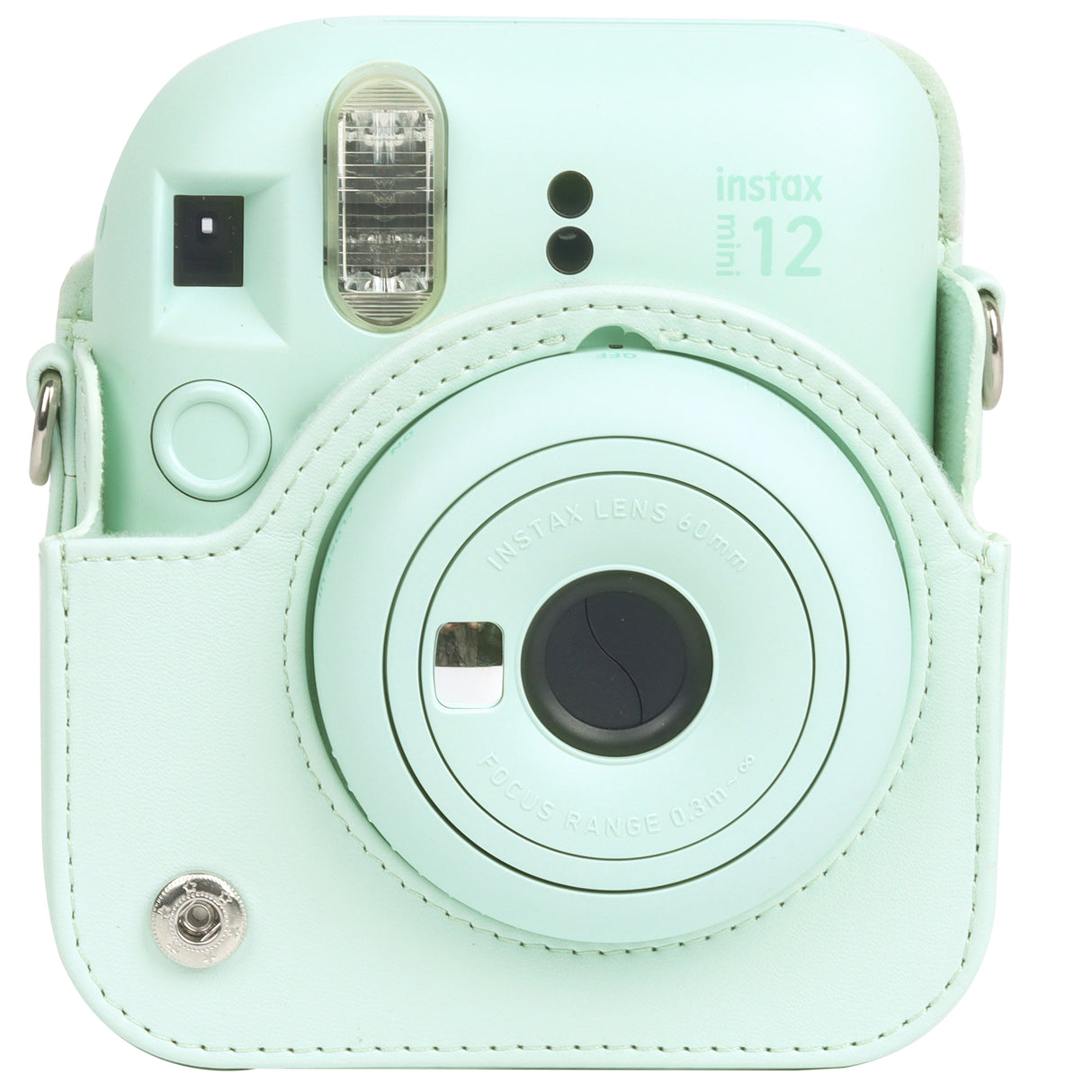 Zikkon Instax Mini 12 Protective Camera Case PU Leather Carrying Bag Mint Green