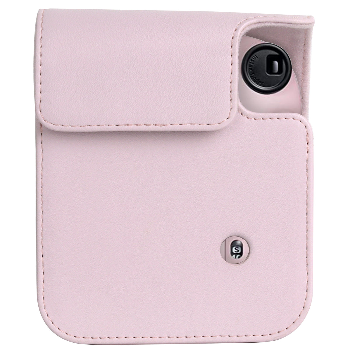 Zikkon Instax Mini 12 Protective Camera Case PU Leather Carrying Bag Blossom Pink