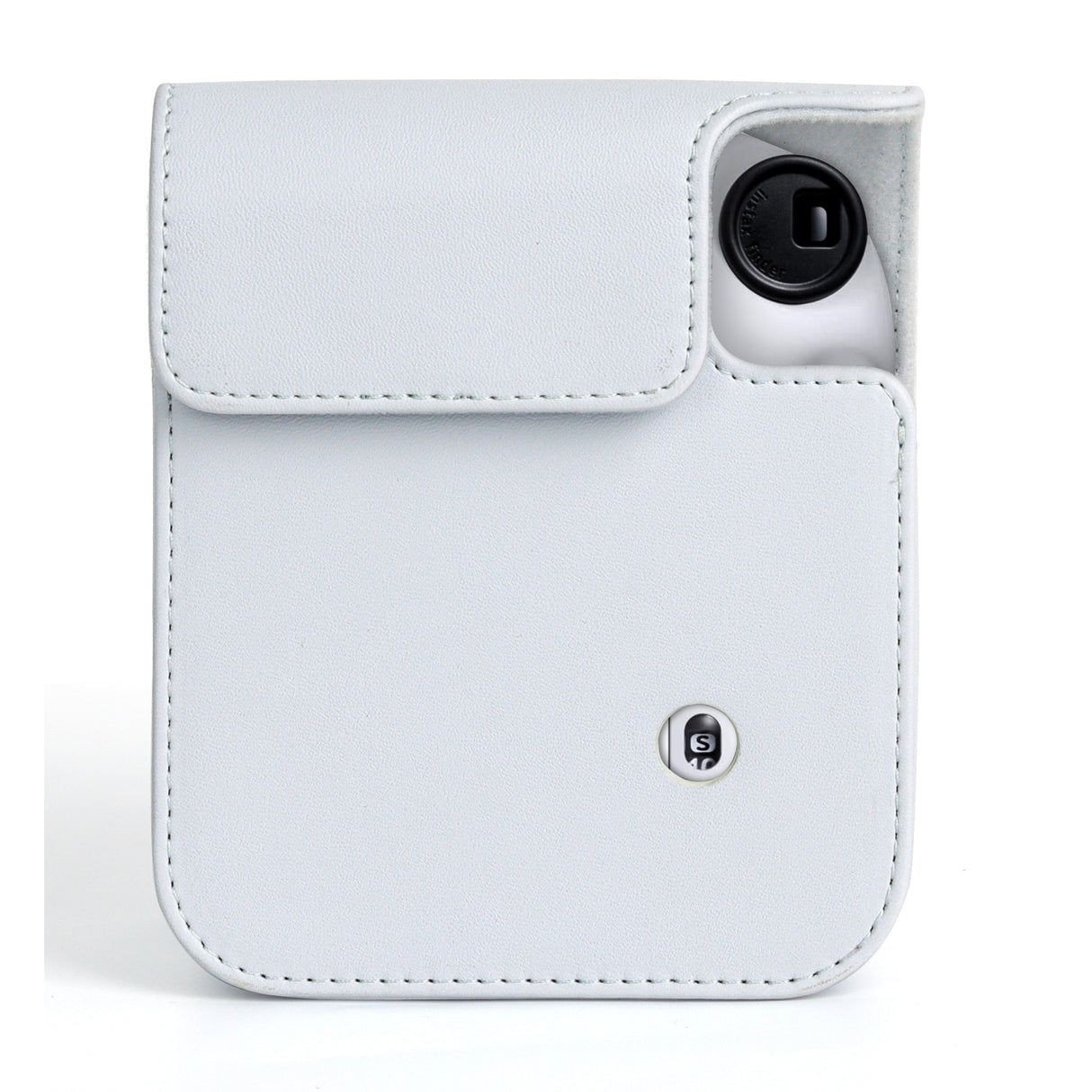 Zikkon Instax Mini 12 Protective Camera Case PU Leather Carrying Bag Clay White