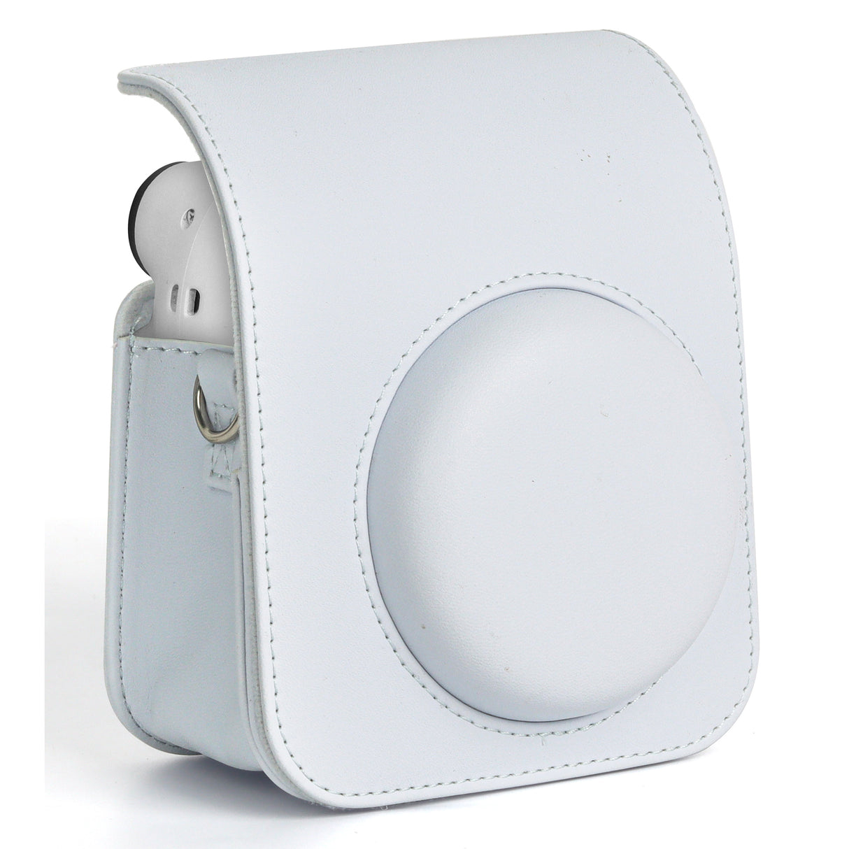 Zikkon Instax Mini 12 Protective Camera Case PU Leather Carrying Bag Clay White