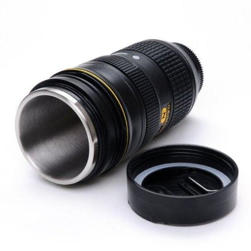 ZIKKON Zoom Version Lens THERMOS Coffee Cup /Camera Lens Mug /Lens Coffee Cups INCLUDES FREE CARRY CASE AFS NIKKOR 2470mm f/2.8G ED